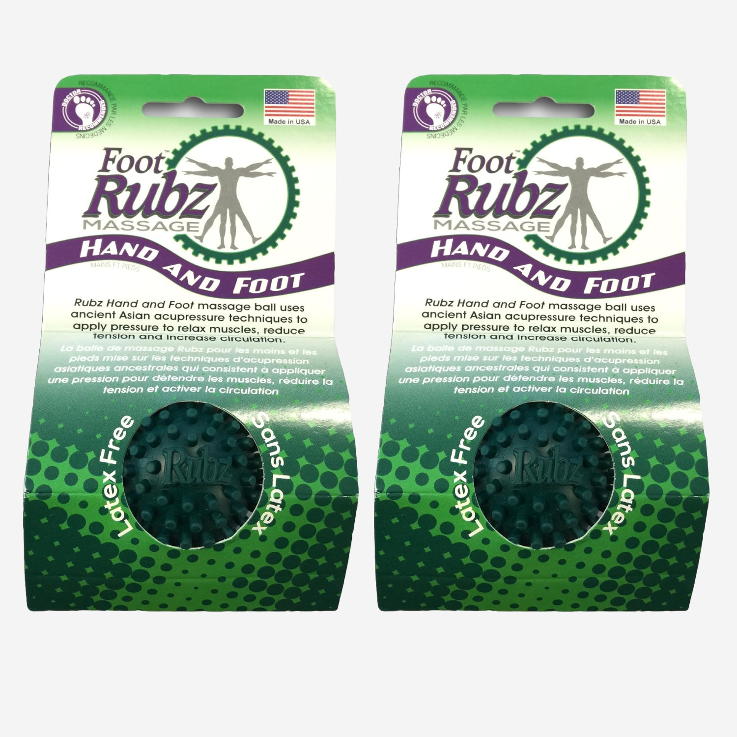 Due North Foot Rubz Foot Hand and Back Massage Ball, 2 Count Due North Foot Rubz Foot Hand and Back Massage Ball, 2 Count