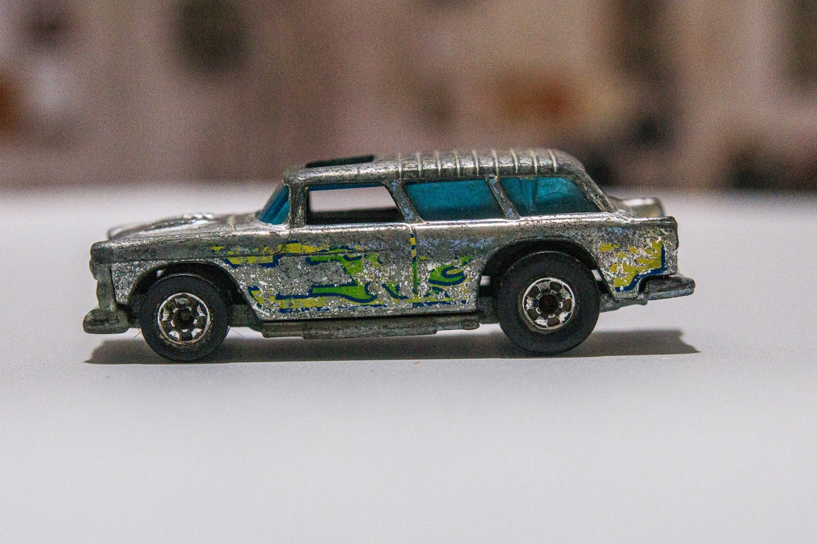 Vintage Hot Wheels- Chrome Blackwall Alive 55 Chevy Nomad Hong Kong 1977 release Vintage Hot Wheels- Chrome Blackwall Alive 55 Chevy Nomad Hong Kong 1977 release