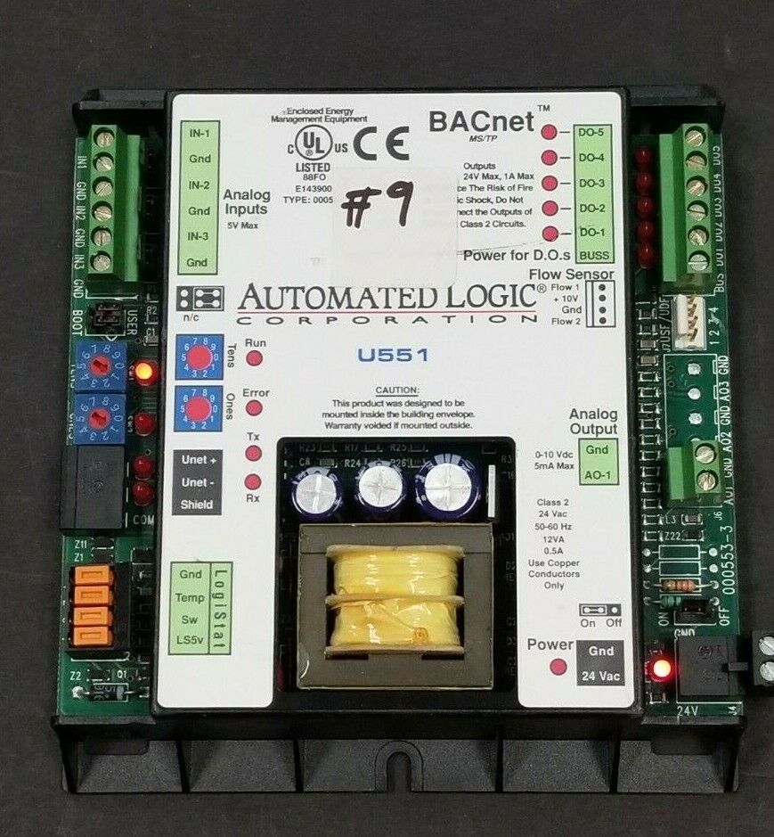 ALC Automated Logic U551 BACnet Heat Pump & Fan Coil Control, Control Module #9