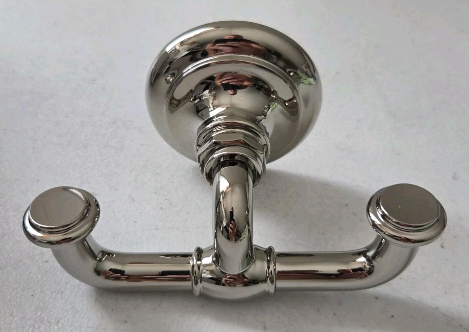 Kohler K-72572-SN Artifacts Double Robe Hook, Vibrant Polished Nickel