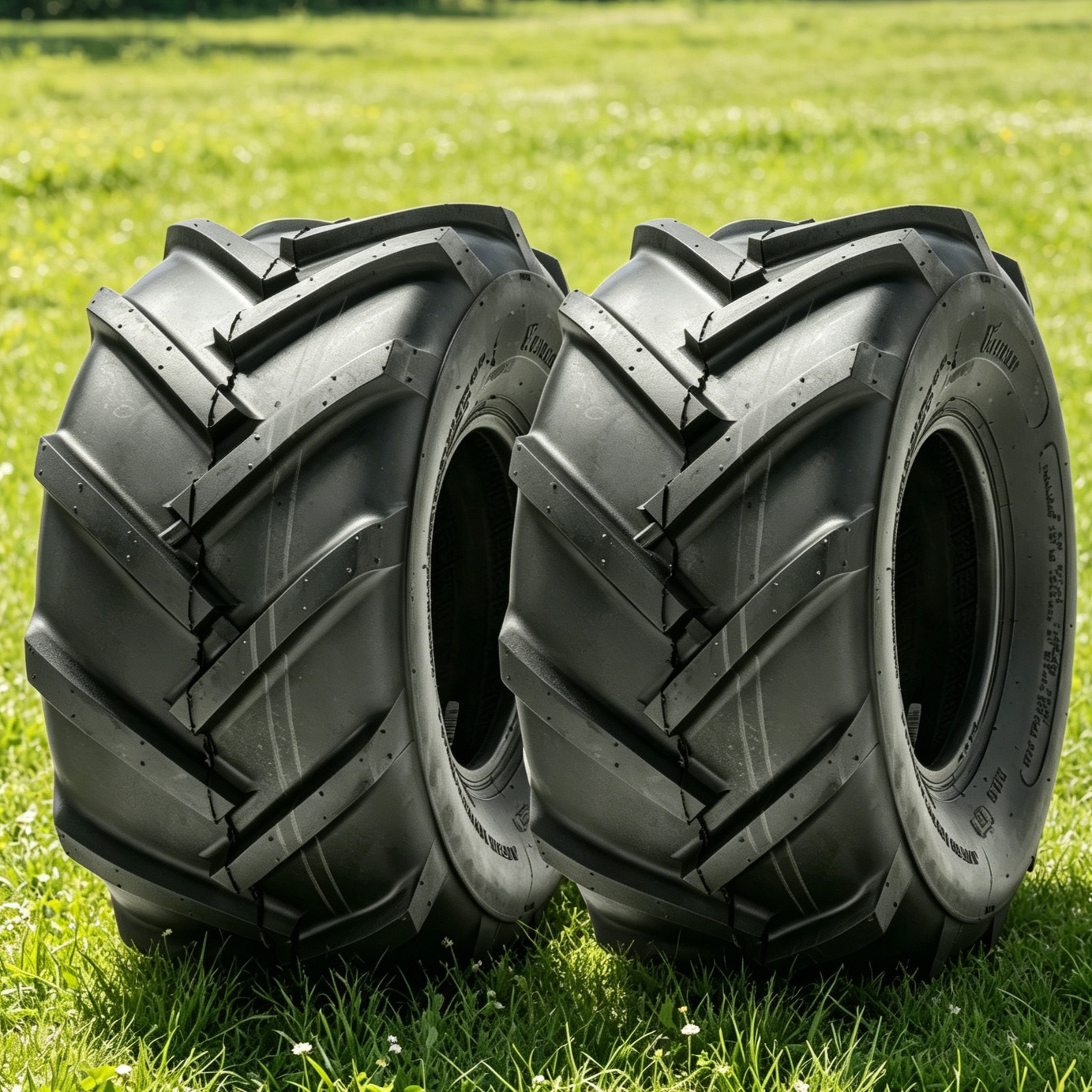 2-Pack 18x9.50-8 Lawn Mower Tires 18x9.5-8 4PR Heavy Duty 18x9.5X8 TL Replace