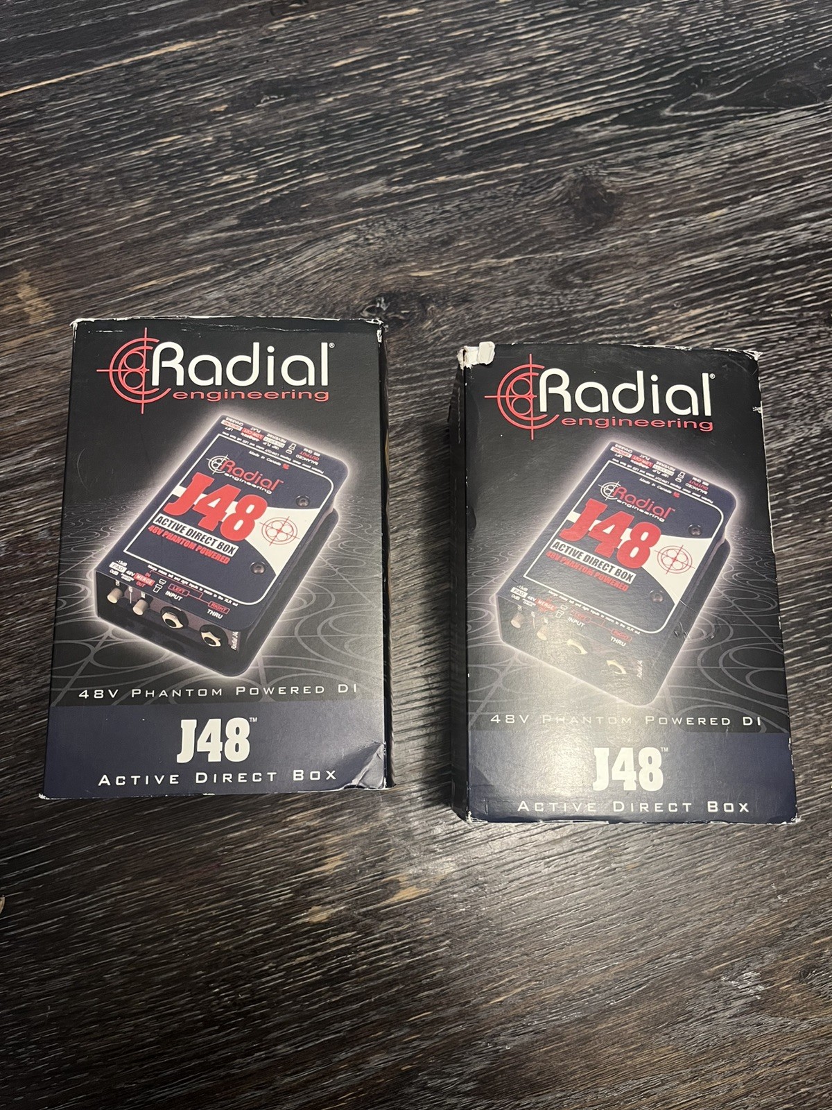 2 Radial Engineering J48 Active 48V Phantom Powered Direct Boxes 2 Radial Engineering J48 Active 48V Phantom Powered Direct Boxes