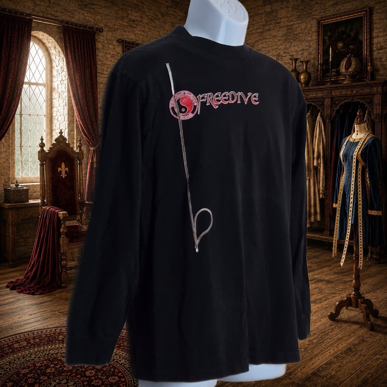 T&C Surf Designs Hawaii Freedive Mens M Black Long Sleeve Octopus Graphic Tee T&C Surf Designs Hawaii Freedive Mens M Black Long Sleeve Octopus Graphic Tee