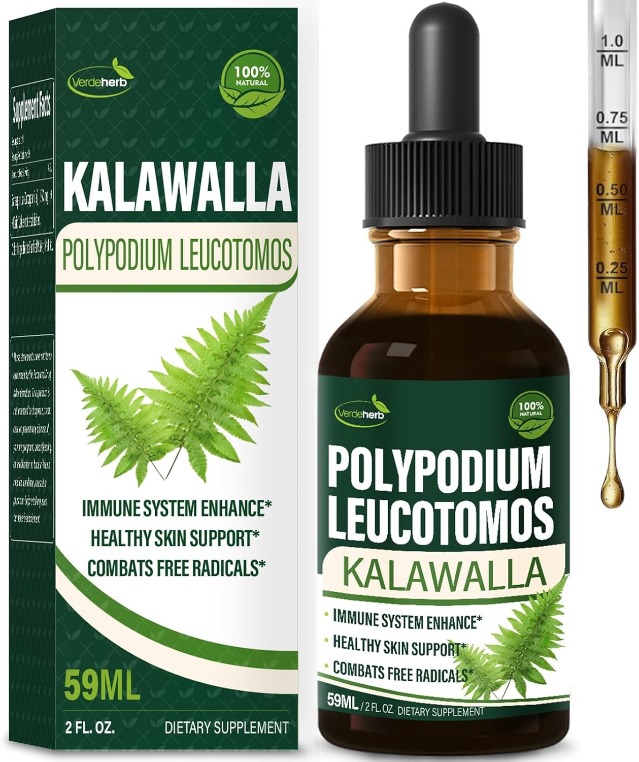 Polypodium leucotomos (Kalawalla Root) Immune Support 2 Fl Oz (Pack of 1) Polypodium leucotomos (Kalawalla Root) Immune Support 2 Fl Oz (Pack of 1)