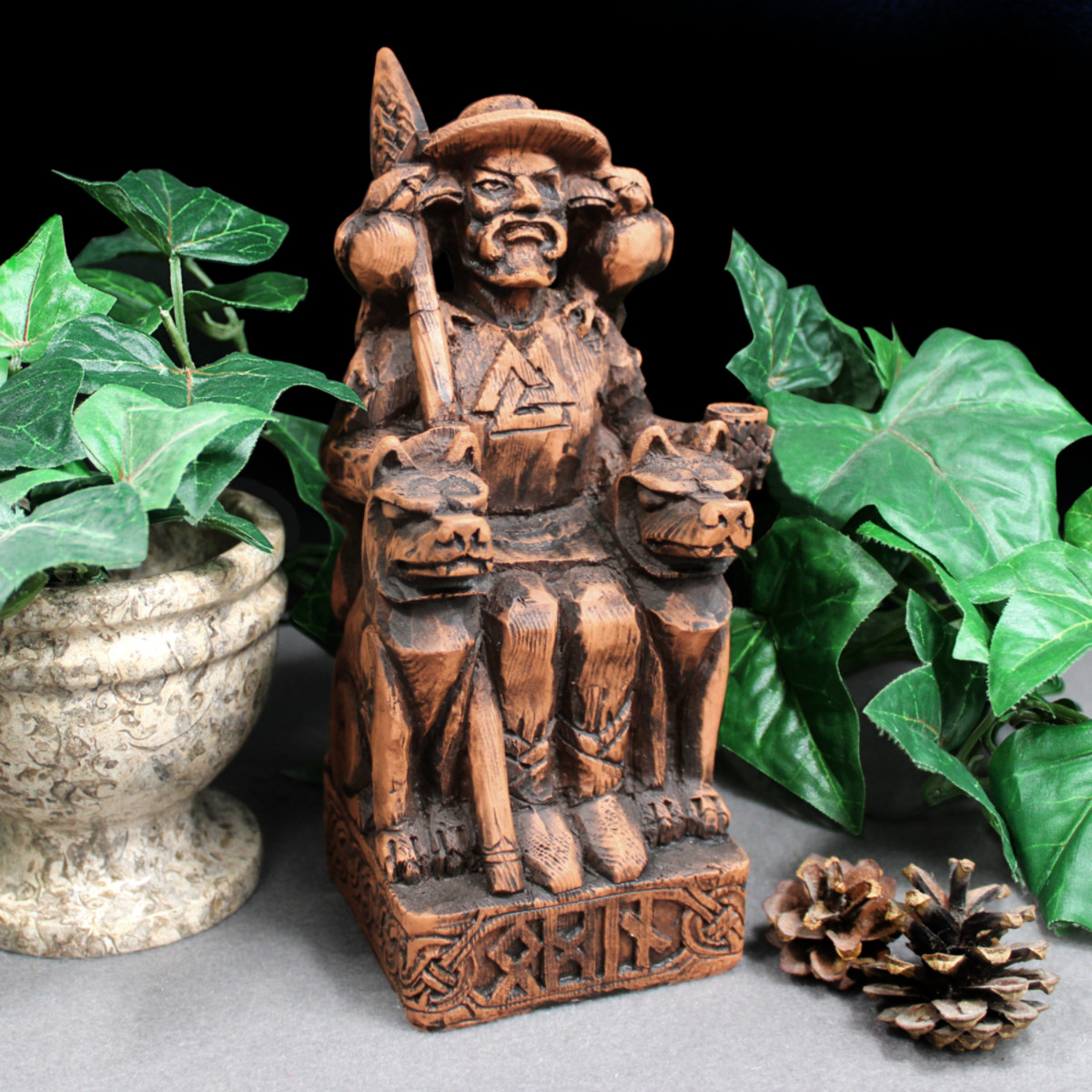 Odin Statue - Norse Viking God Figure Home Decor - Dryad Design Rune Statue