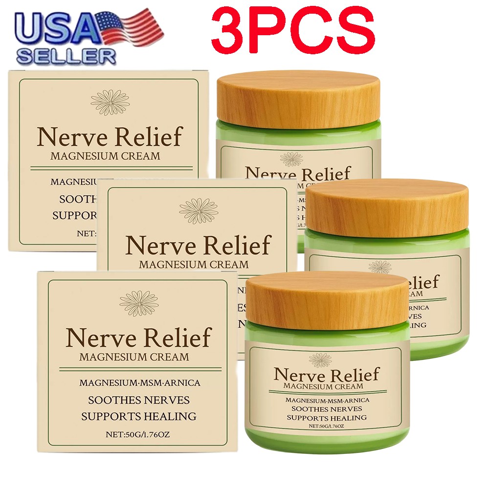 3PCS Total Relief Magnesium Cream, Nerve Relief Magnesium Cream USA~STOCK 3PCS Total Relief Magnesium Cream, Nerve Relief Magnesium Cream USA~STOCK