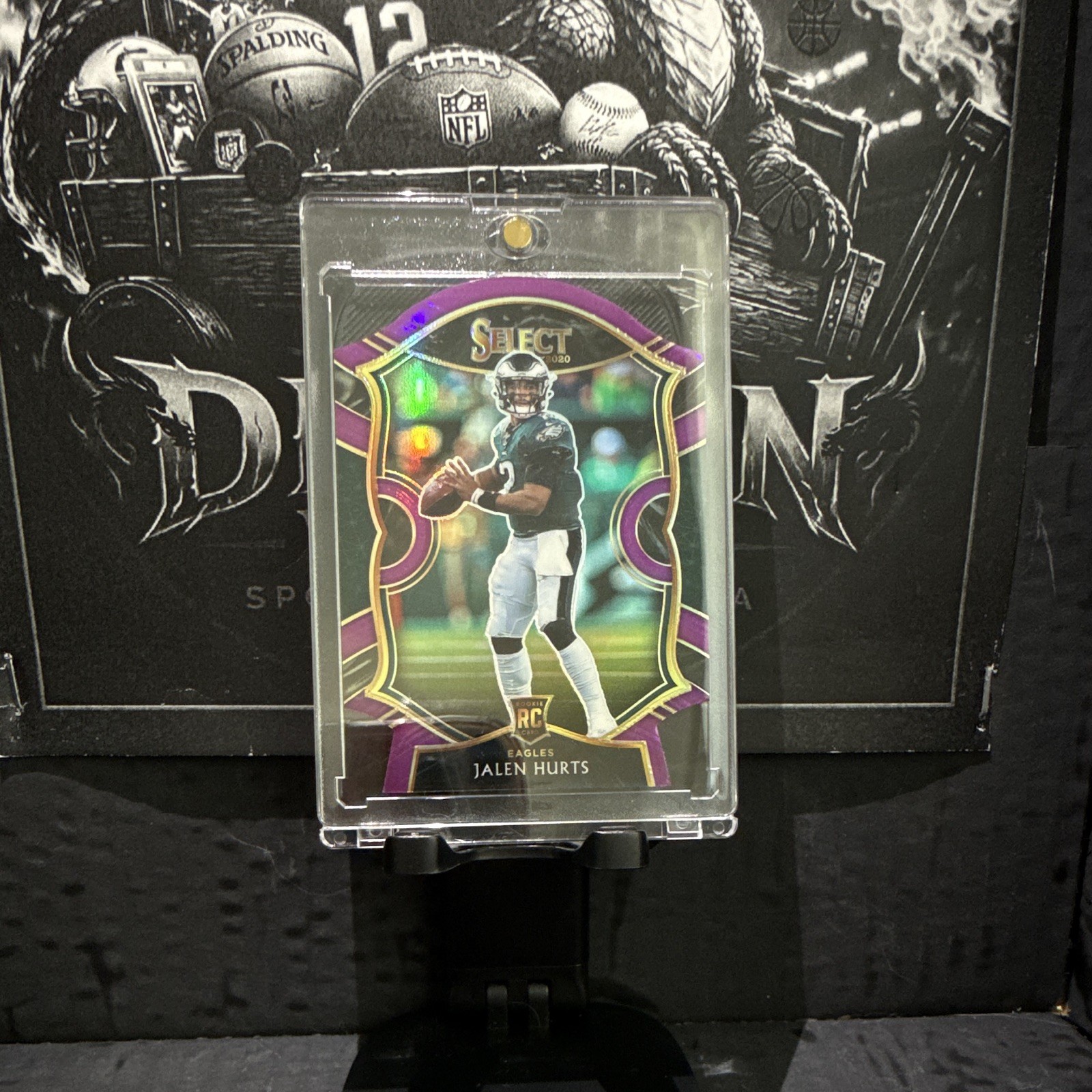 2020 Panini Select - Concourse Jalen Hurts #50 Purple Prizm Die-Cut 2020 Panini Select - Concourse Jalen Hurts #50 Purple Prizm Die-Cut
