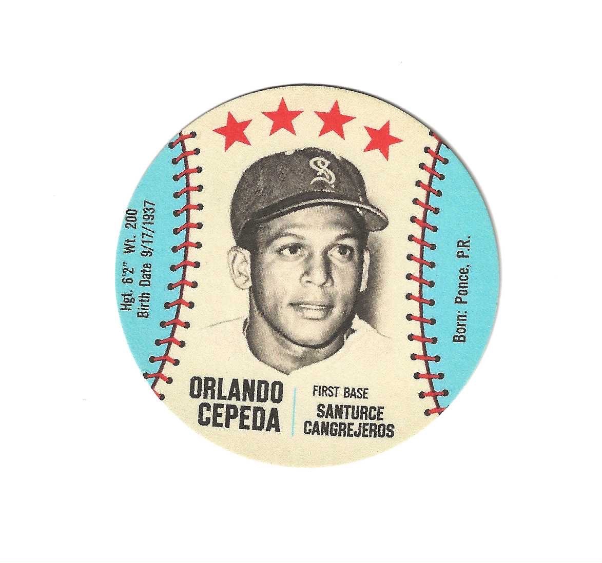 2026 ACEO Disc Orlando Cepeda Santurce Cangrejeros Bacardi Baby Bull Puerto Rico