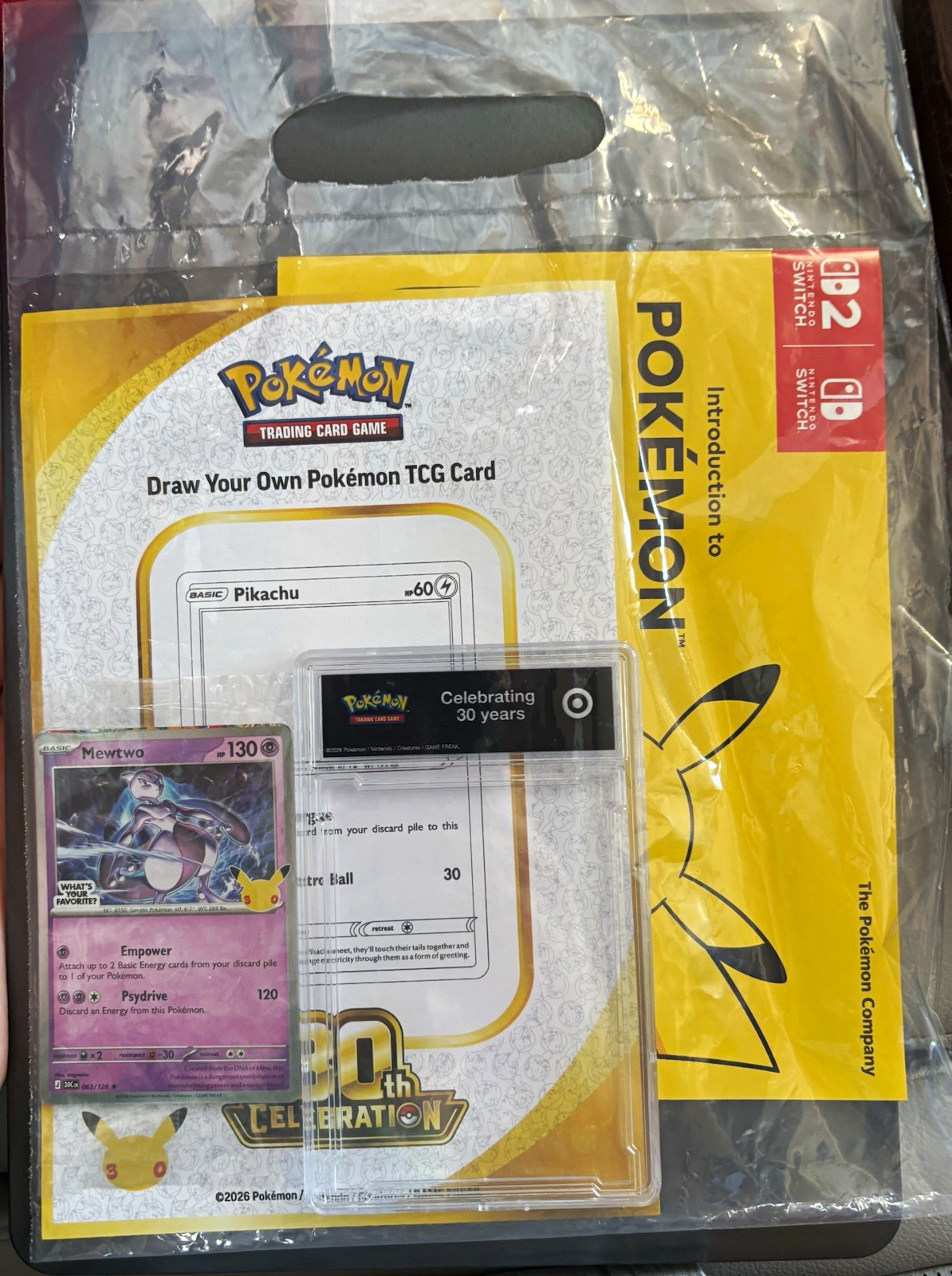 Pokémon 30th Anniversary Target Event + Sealed Mewtwo Promo Pokémon 30th Anniversary Target Event + Sealed Mewtwo Promo