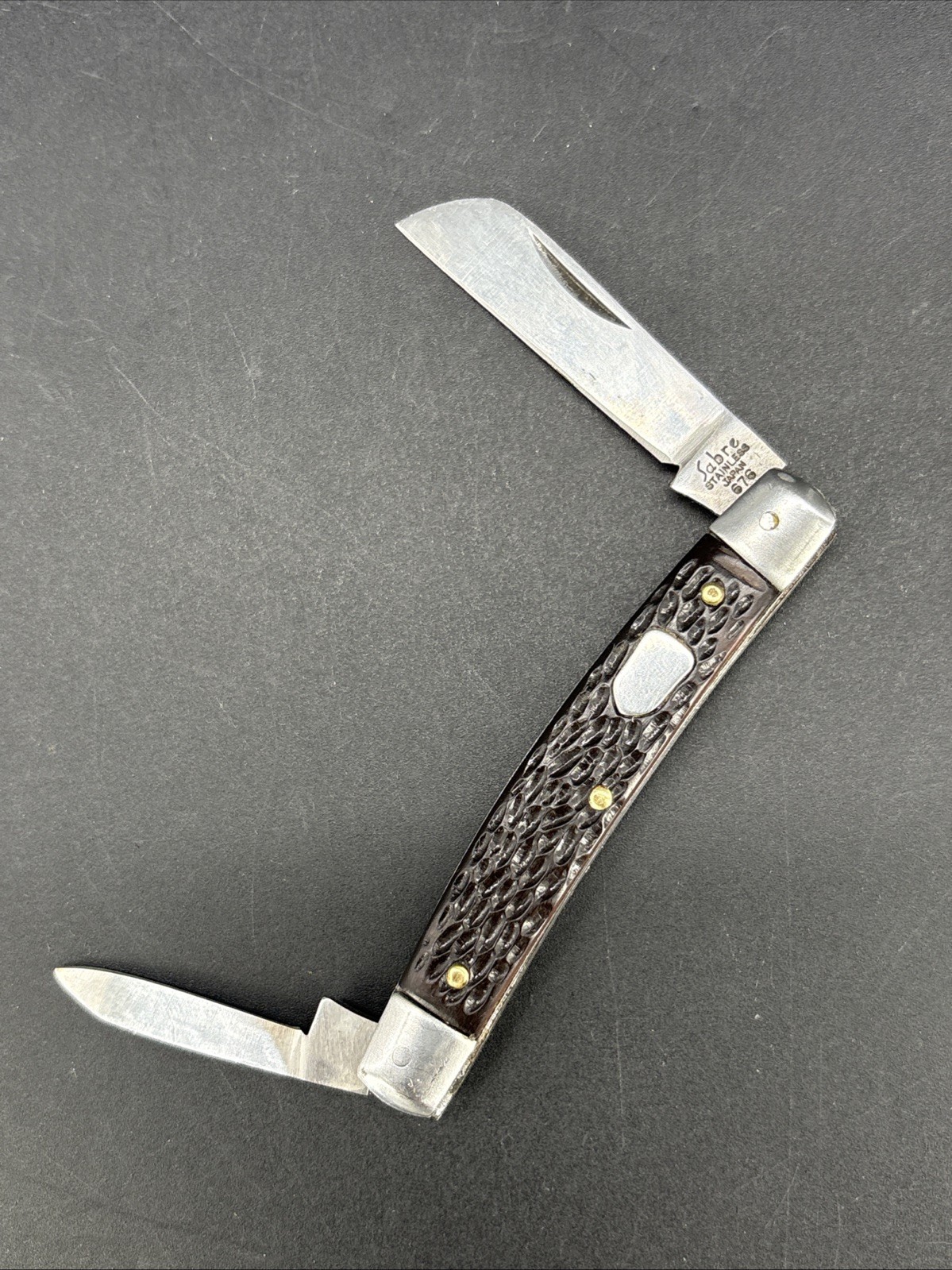 Vintage Sabre #676 2 Blade Pocket Knife Japan 1960 - 1970 Vintage Sabre #676 2 Blade Pocket Knife Japan 1960 - 1970