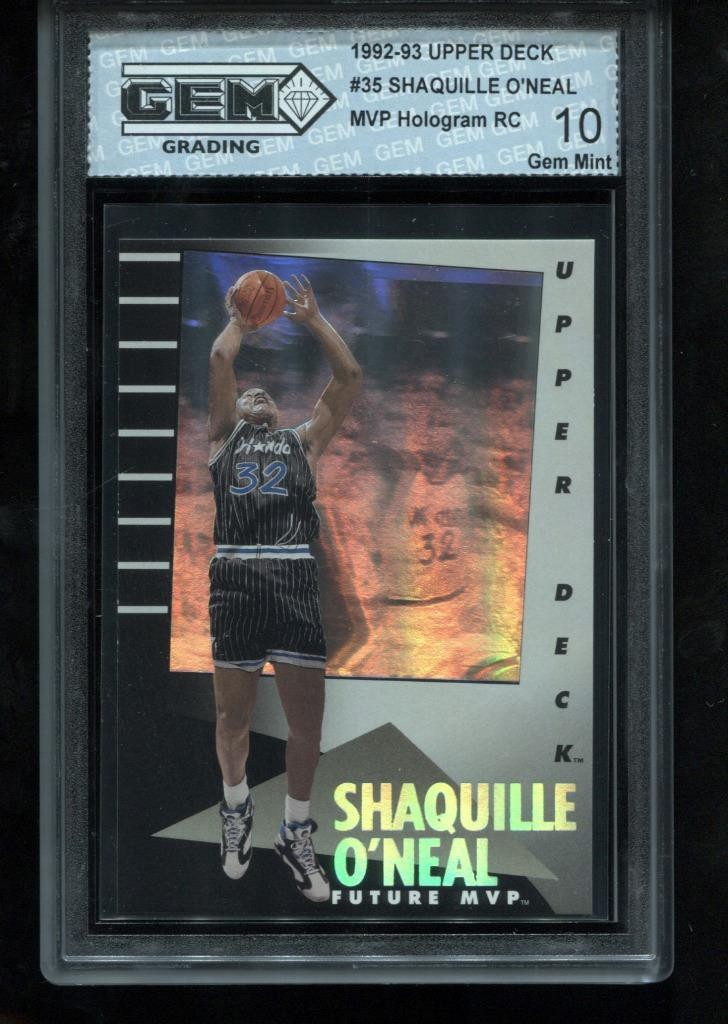 Shaquille O\'Neal Rookie 1992-93 Upper Deck #35 Future MVP Holograms GEM MINT 10