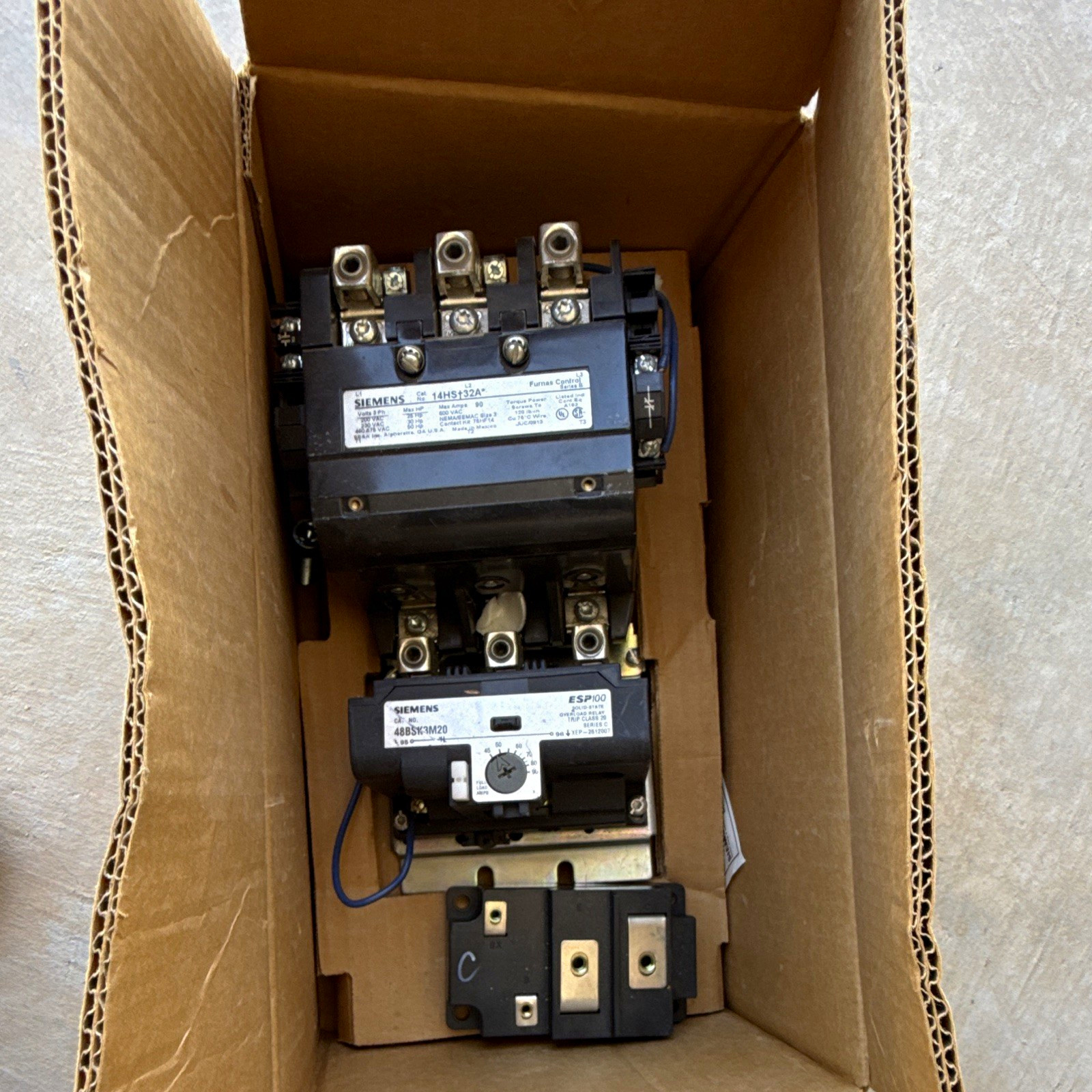 Siemens Furnas NEMA Size 3 3-Pole Contactor 90A 110/120V Non-Reversing