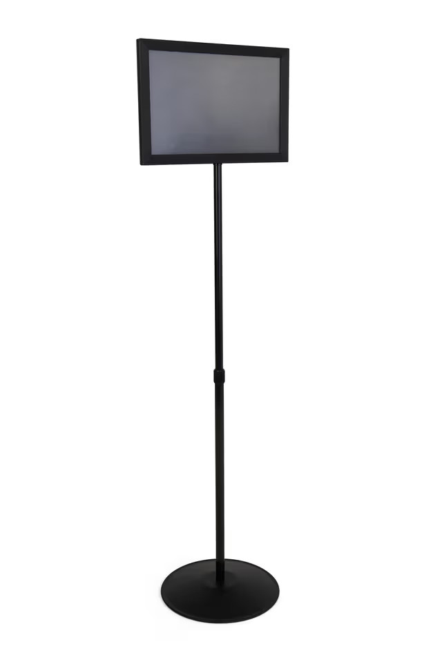 Displays2Go Floor Standing Sign Holder Double Sided Adjustable Display Stand
