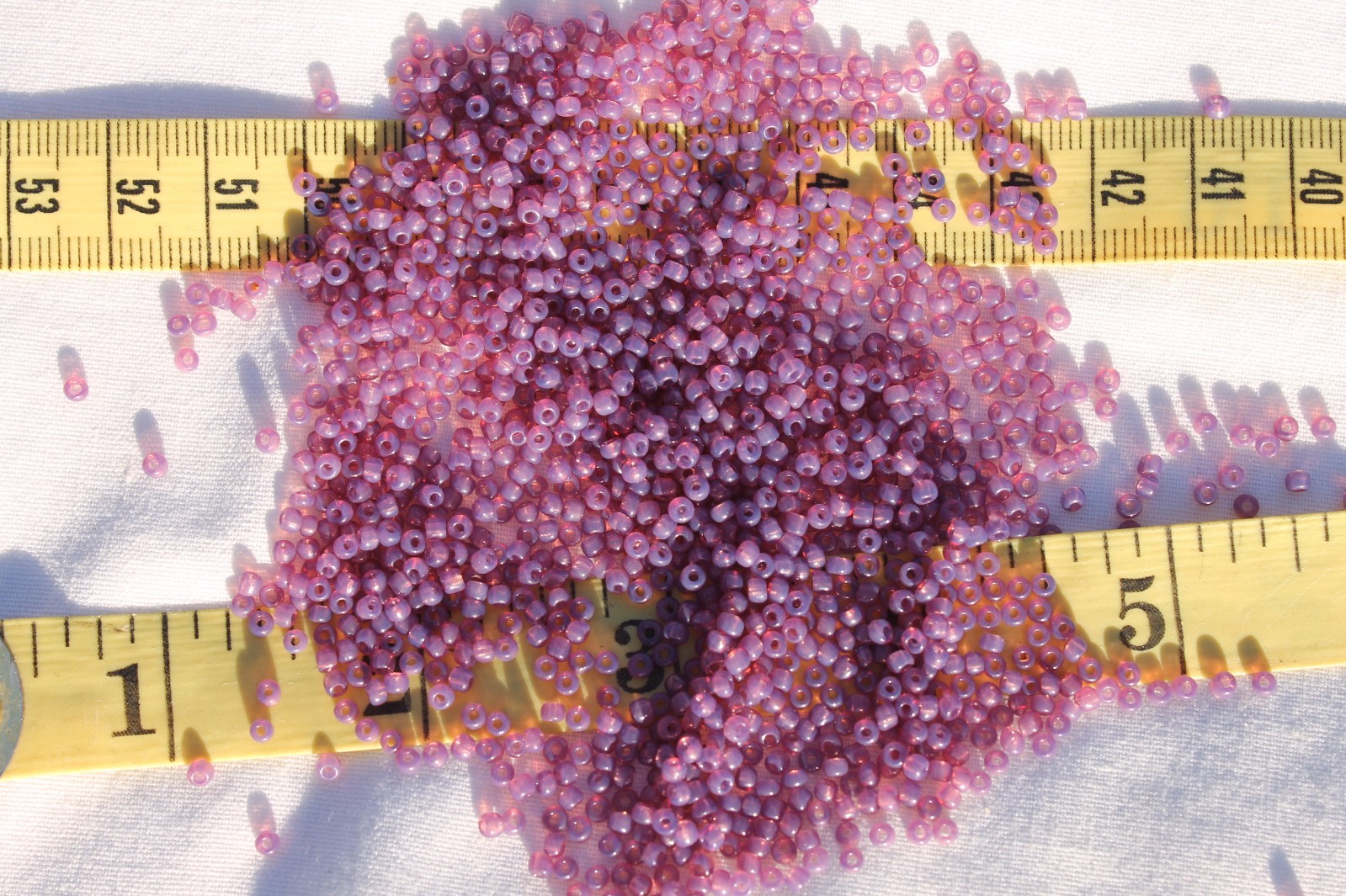 9/0 Vintage French Glass Opal Violet / Rose # 3 Seed Beads Crafts Jewelry/ 1oz