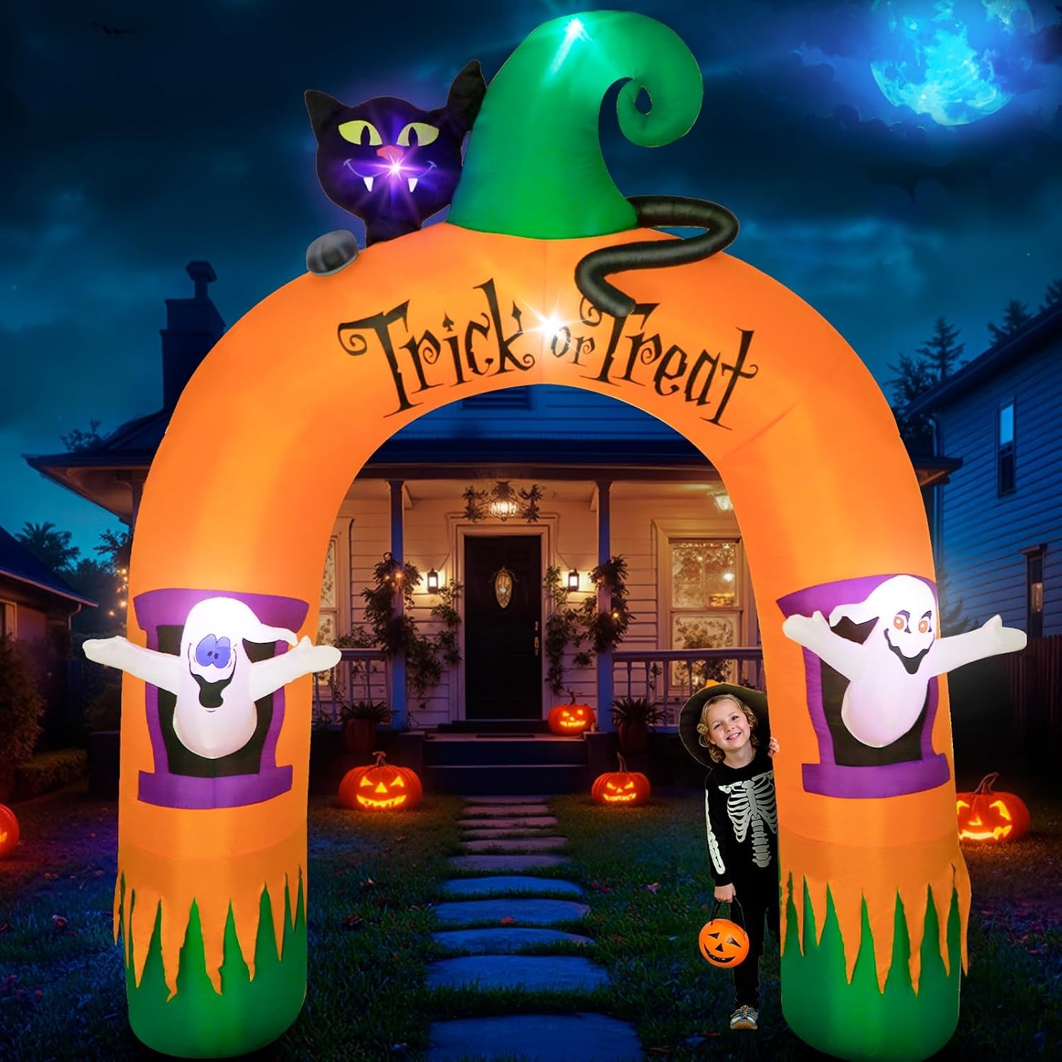 Dawdix 10FT Large Halloween Inflatable Archway Decoration, Halloween Blow Up L
