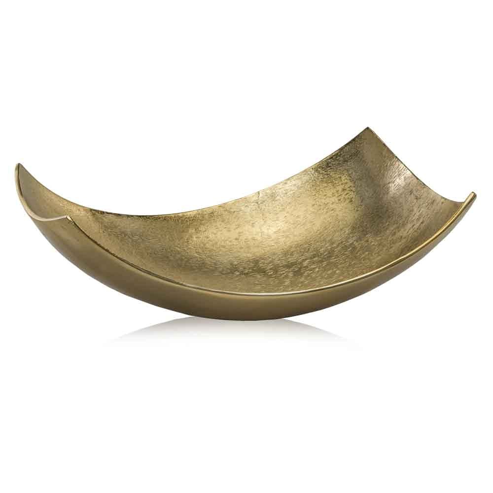 Modern Day Accents Cucha Large Scoop Bowl, Gold, 17.25 Modern Day Accents Cucha Large Scoop Bowl, Gold, 17.25