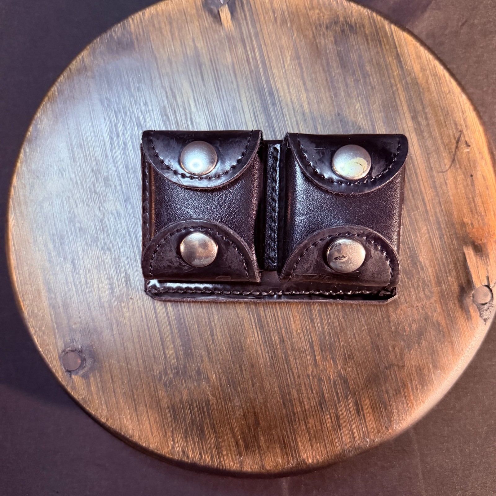 Don Hume Vintage Saudi Arabian Government Leather Cartridge Holder Pouch Black