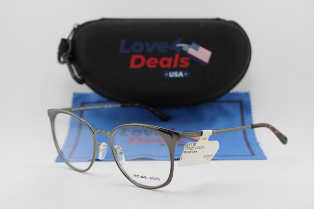 NEW MICHAEL KORS MK 3022 NEW ORLEANS 1218 GUNMETAL AUTHENTIC EYEGLASSES 53-18