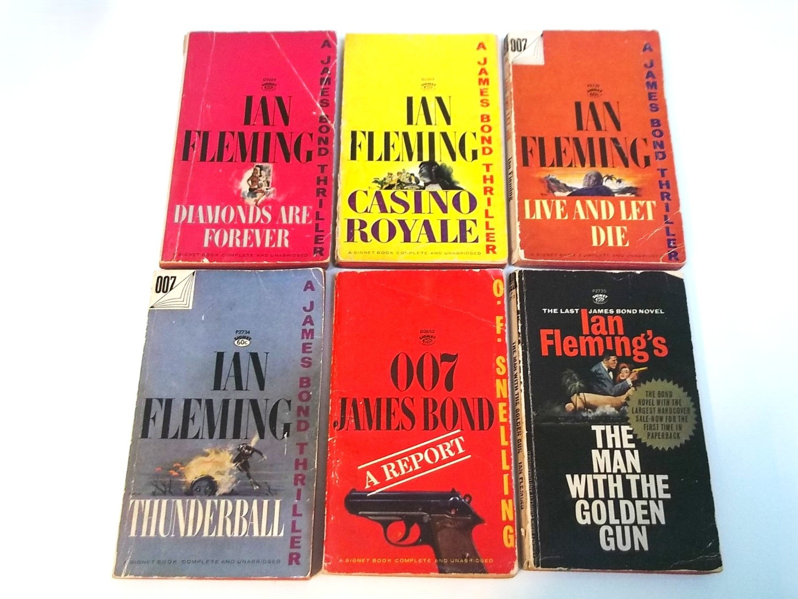James Bond 007-6 Books- 6 By Ian Fleming & 1 By O. F. Snelling - Please Read James Bond 007-6 Books- 6 By Ian Fleming & 1 By O. F. Snelling - Please Read