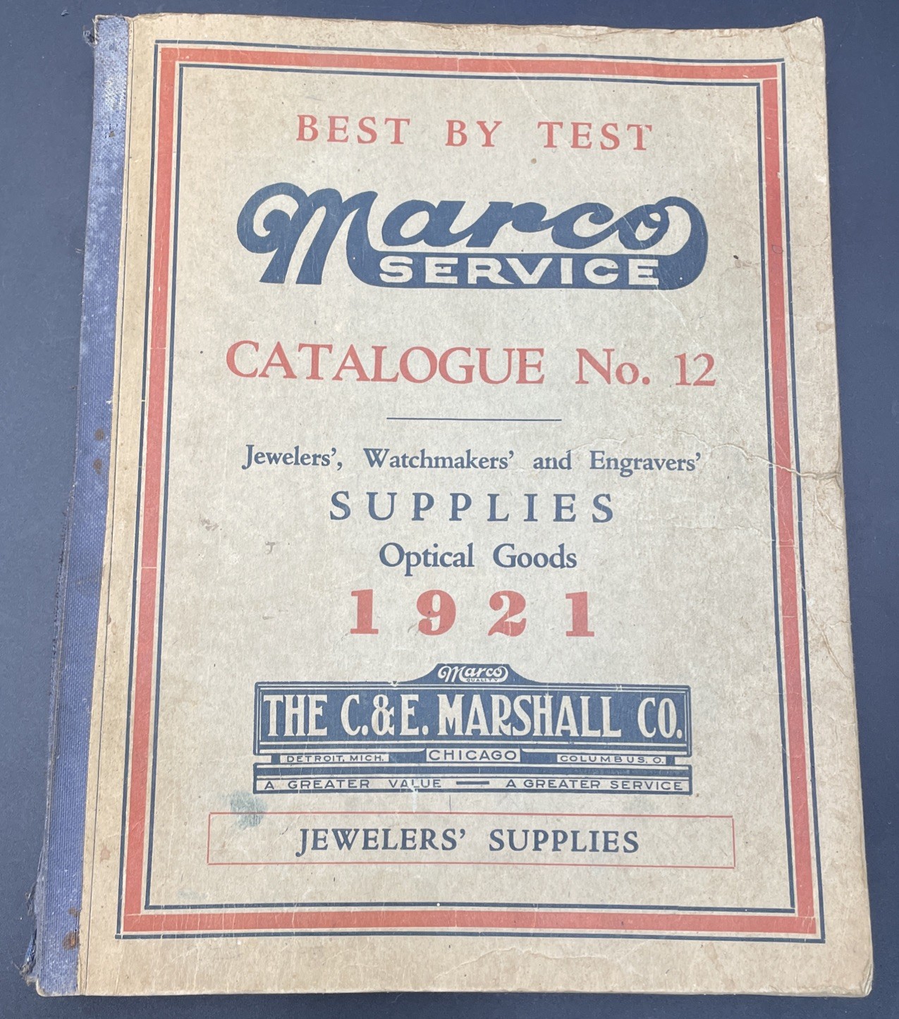 1921 Marco Catalog Watchmakers Jewelers’ Catalogue Vintage Watch Tools Parts