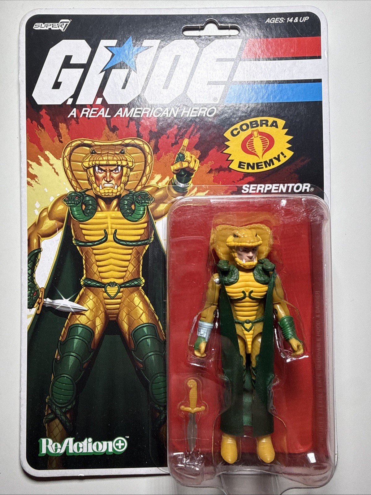 GI Joe Cobra Super7 Reaction+ Exclusive Figure Lot Cobra Serpentor MOC GI Joe Cobra Super7 Reaction+ Exclusive Figure Lot Cobra Serpentor MOC