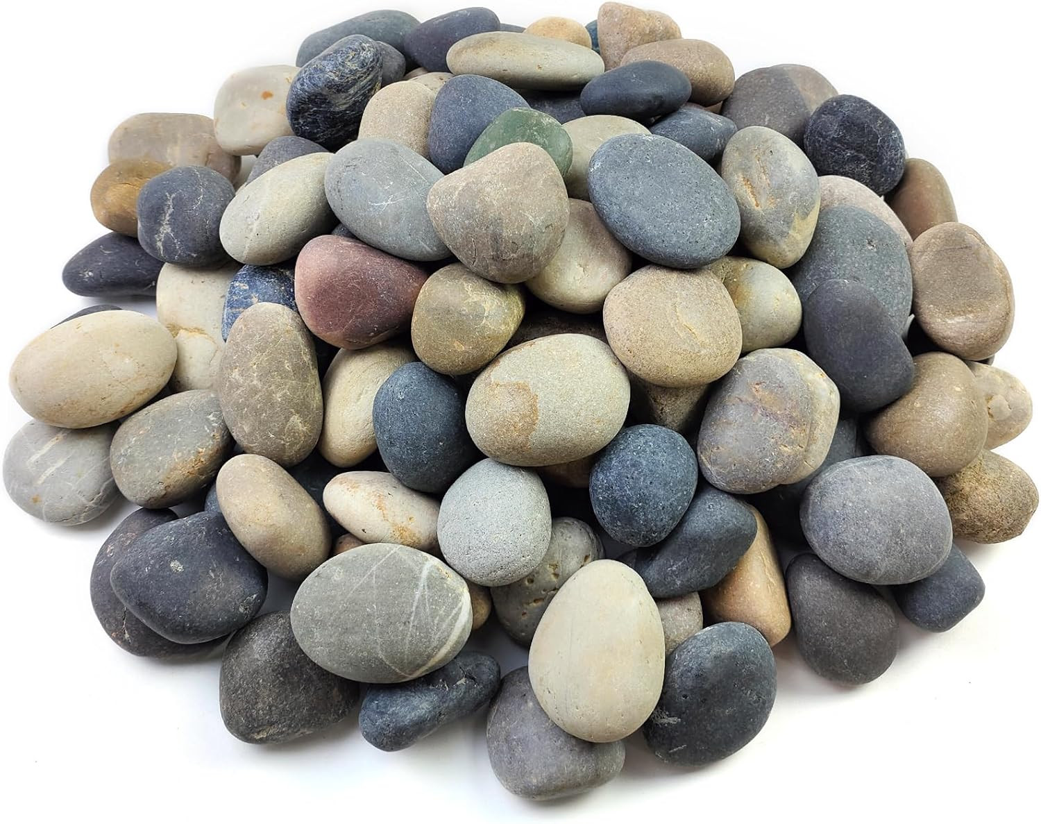 40 Lbs River Rocks for Landscaping, 2-3 Inch Garden Rocks Pebbles