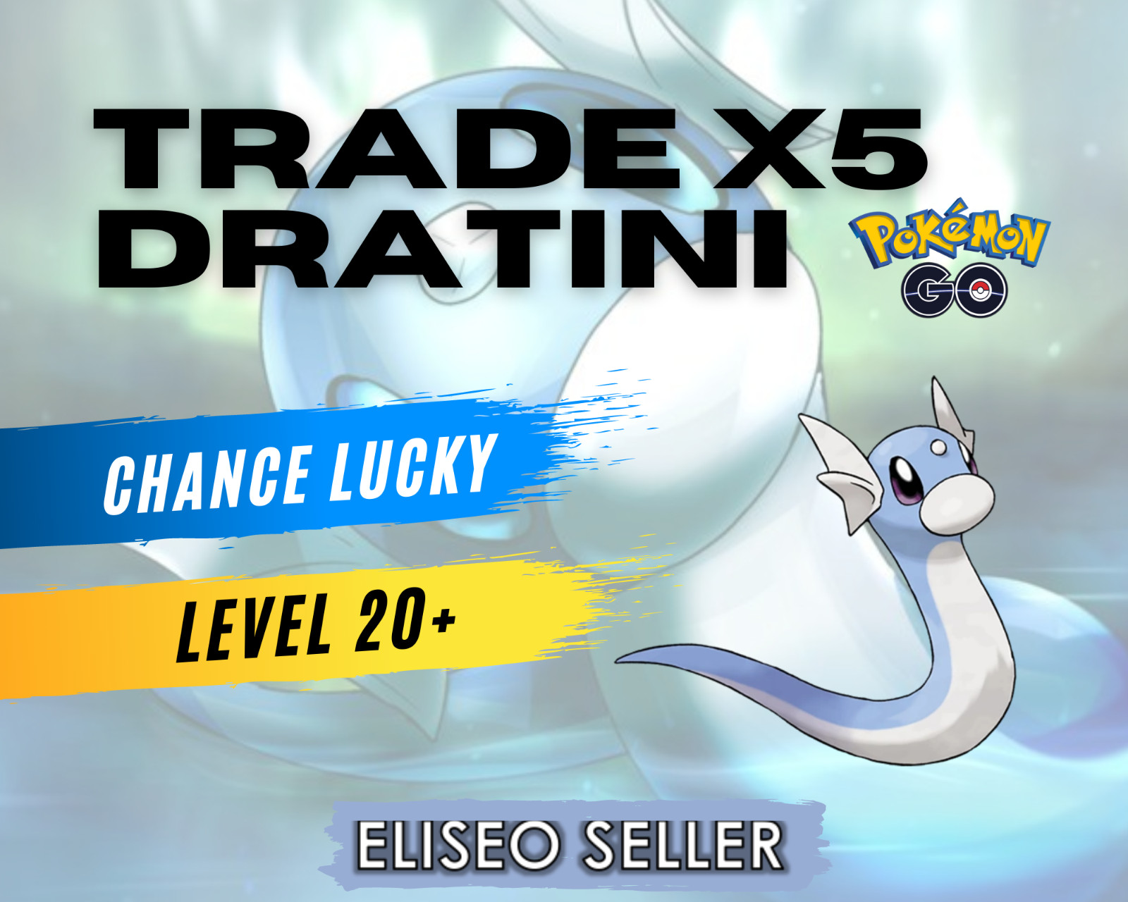 Dratini x10 Pokemon - Pokemon Dratini  x10 GO - Chance Lucky Pre Dragonite