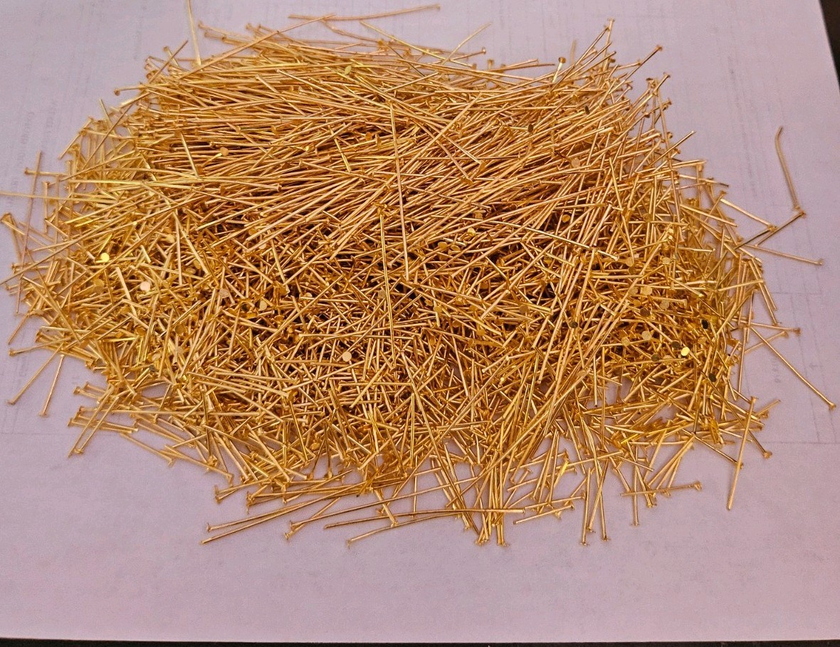 Gold Plated Pins 1.0lb Vintage Scrap Gold Recovery 