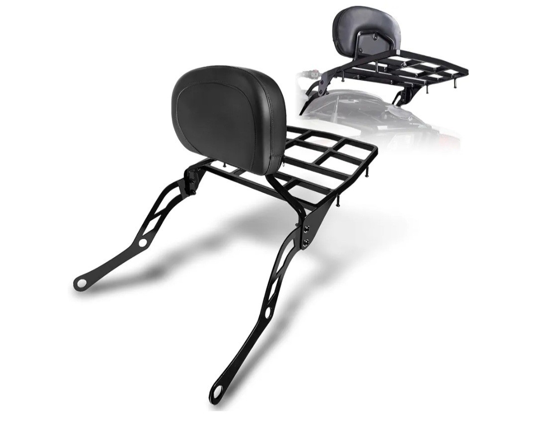 Motofunder Detachable Passenger Backrest, Sissy Bar, Luggage Rack (Read)