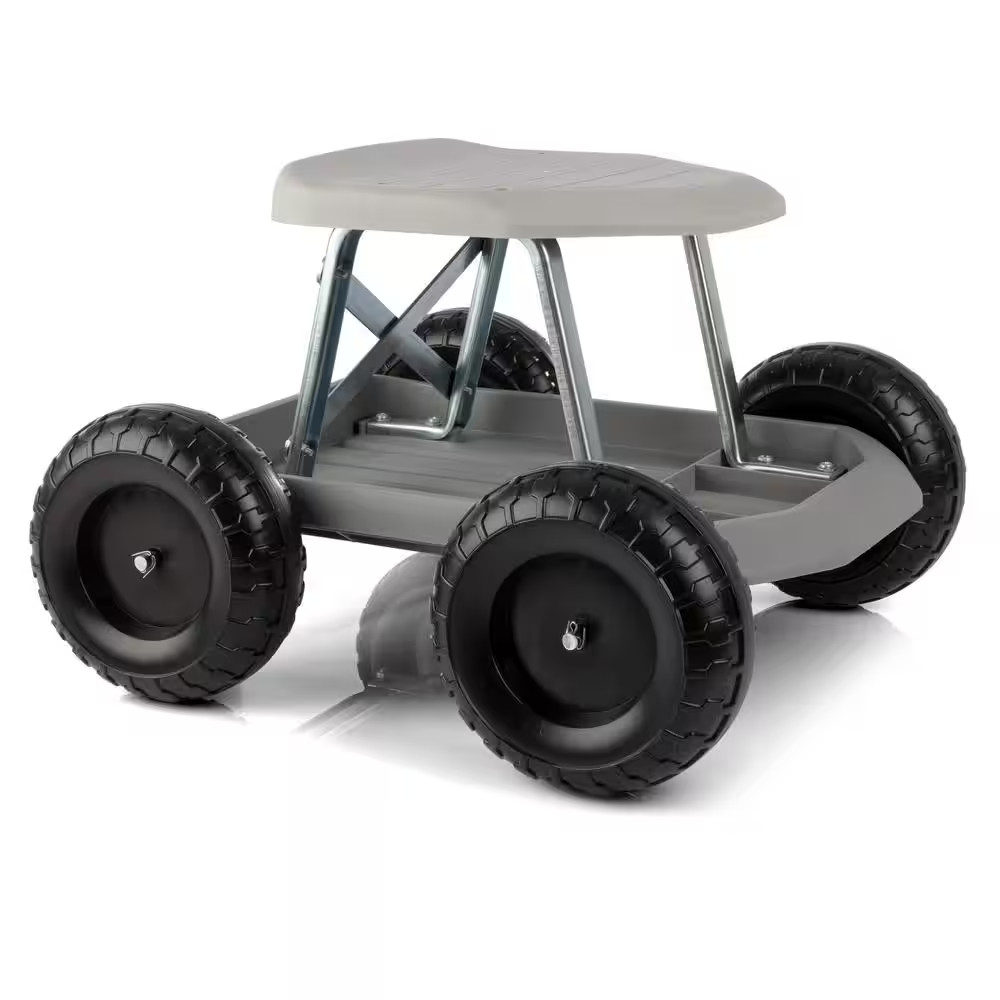 Pure Garden Rolling Garden Seat Scooter Tool Tray Wheels Outdoor Yard Cart Pure Garden Rolling Garden Seat Scooter Tool Tray Wheels Outdoor Yard Cart