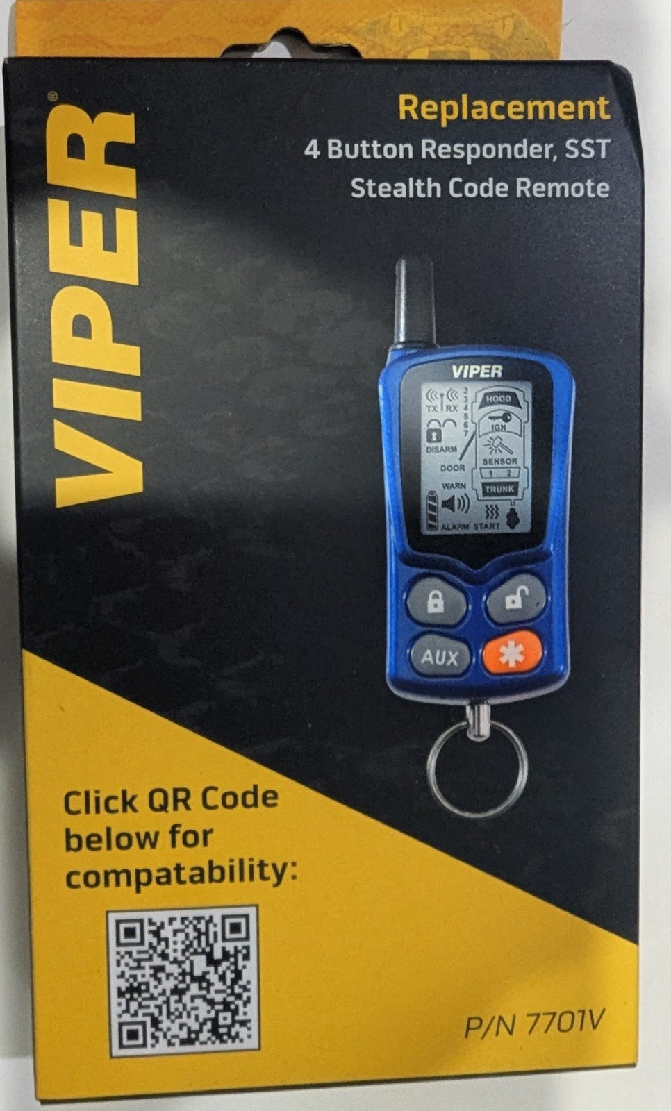 Viper 7701V Responder SST Replacement Remote for Viper 5900 and 5500