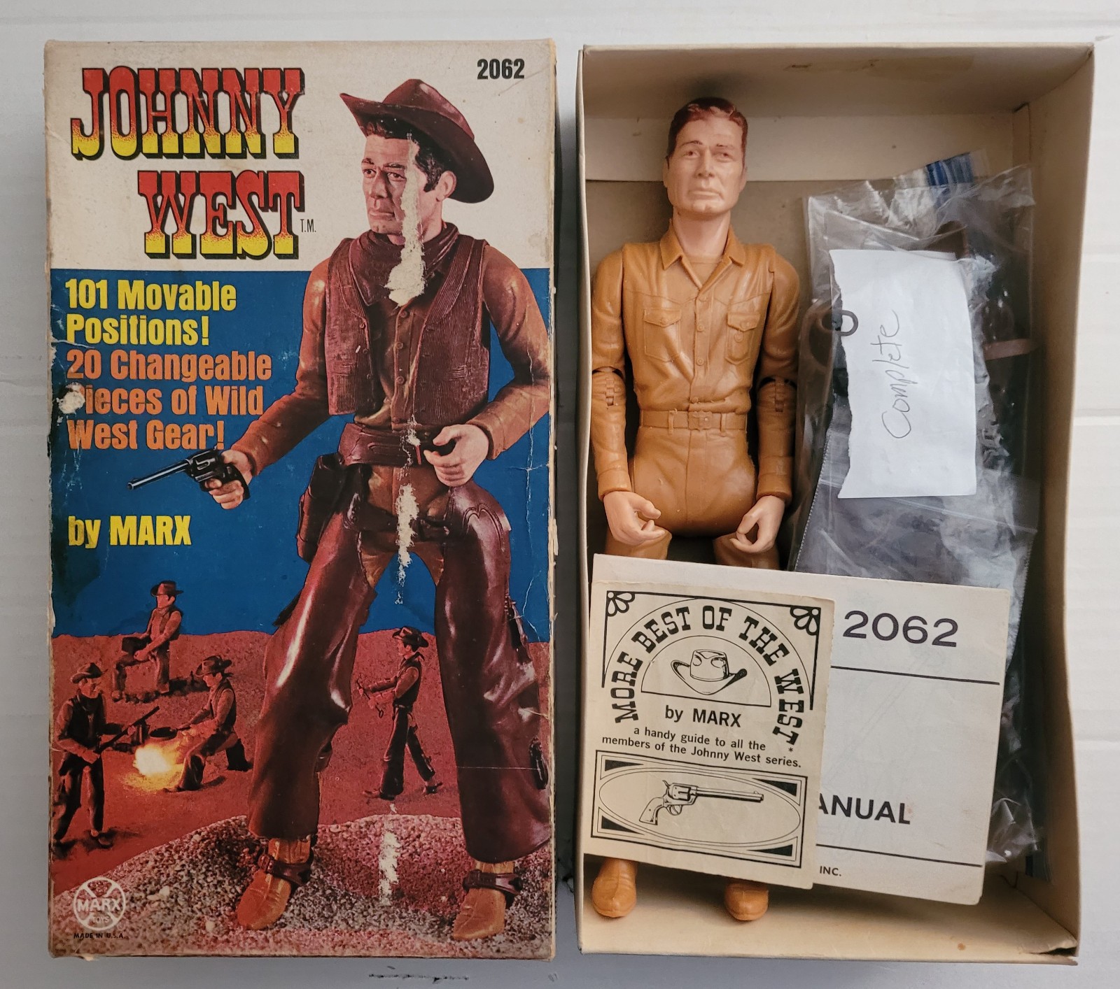 Vintage Marx 1967-72 Johnny West-Best of the West-Campfire Box 100% Complete Set