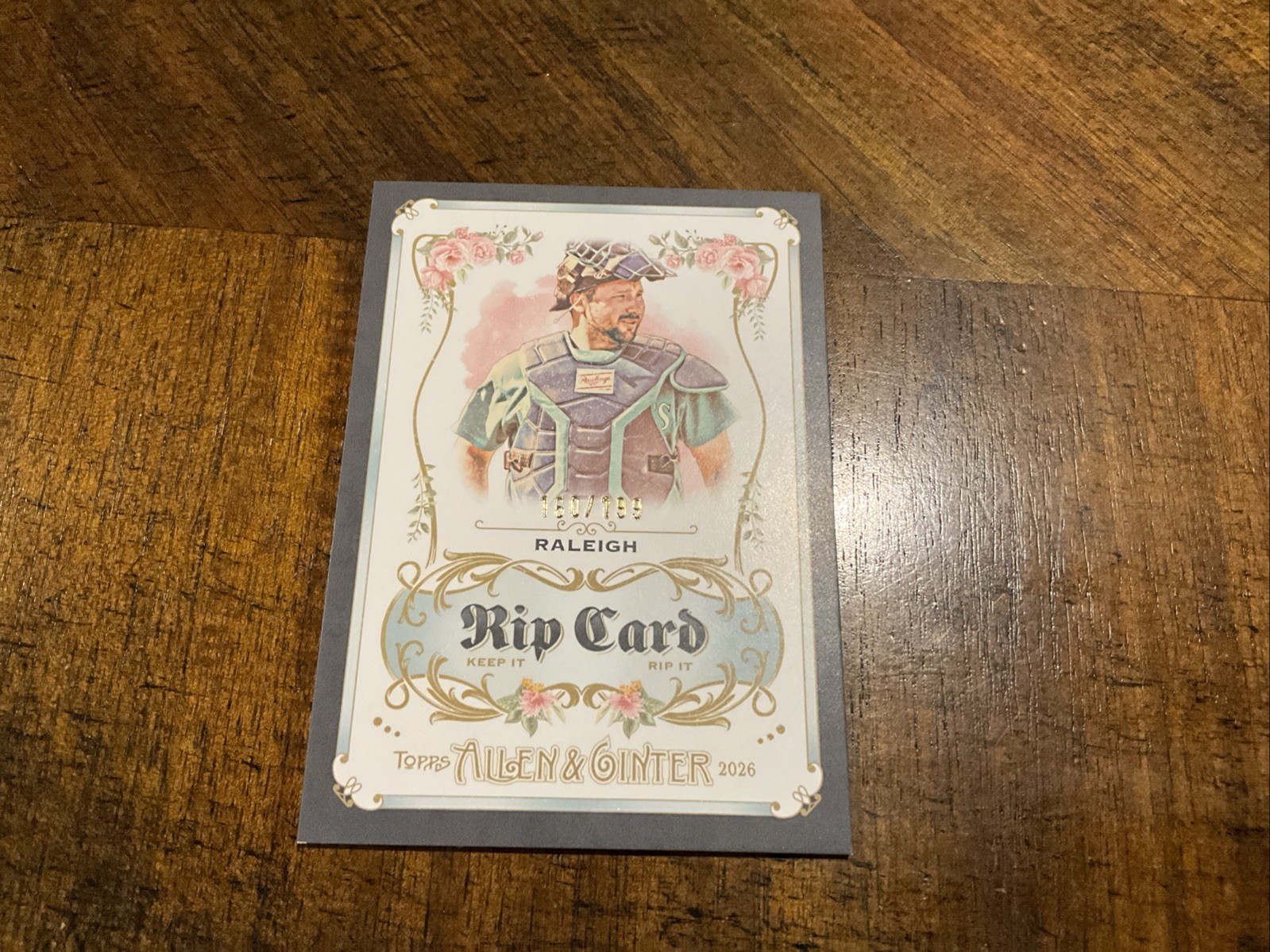 CAL RALEIGH 2026 Topps Allen & Ginter RIP CARD UNRIPPED #’D/199 RIP-29 CAL RALEIGH 2026 Topps Allen & Ginter RIP CARD UNRIPPED #’D/199 RIP-29