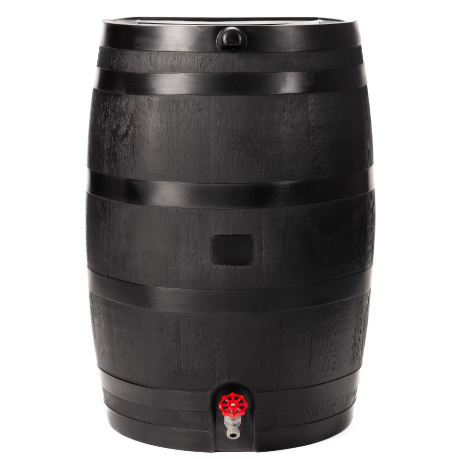 FLASH SALE-RTS Home Accents Flat Back Eco Rain Barrel, Black FREESHIPPING US NEW