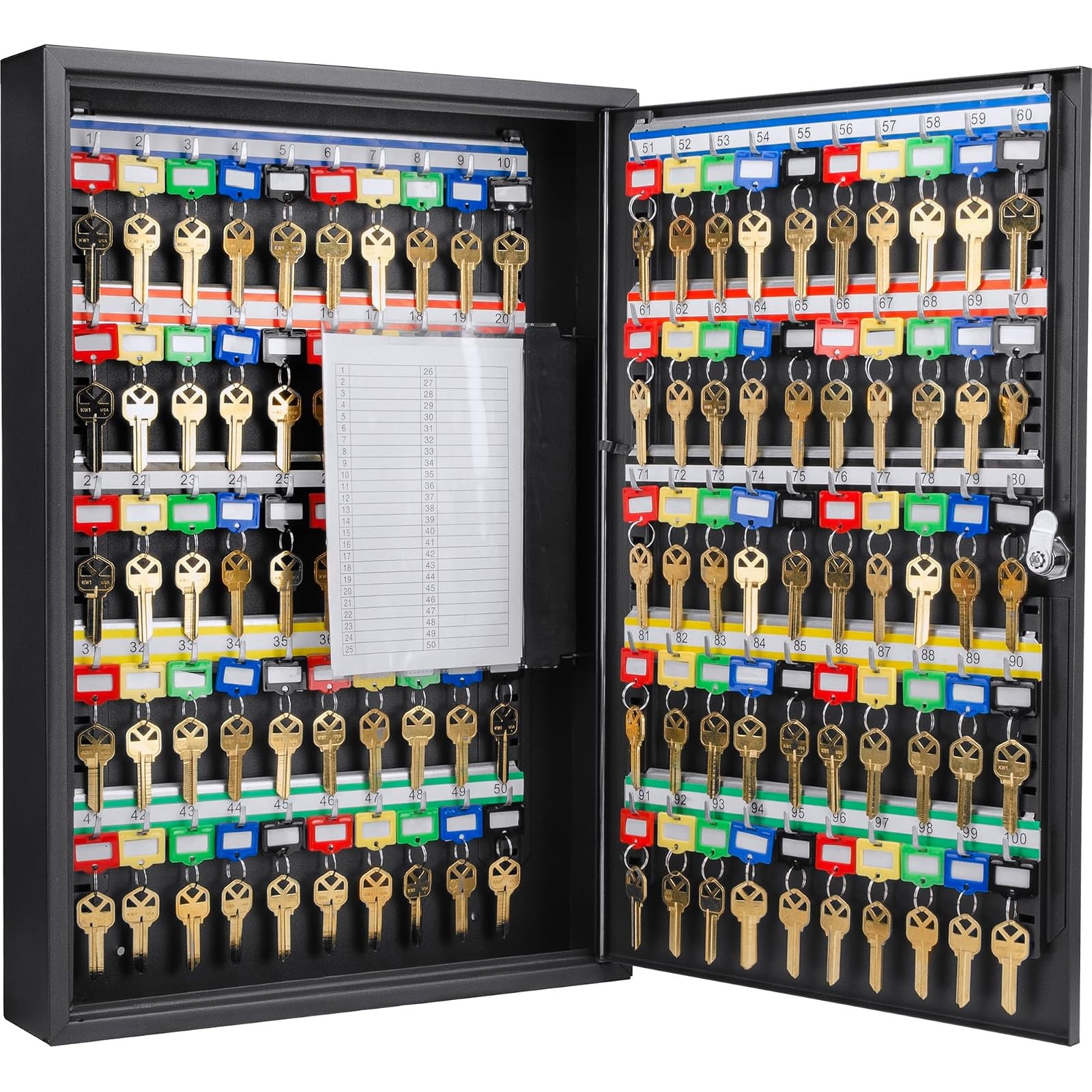 Barska 100 Position Key Lock Box Solid Steel Wall Mount Barska 100 Position Key Lock Box Solid Steel Wall Mount