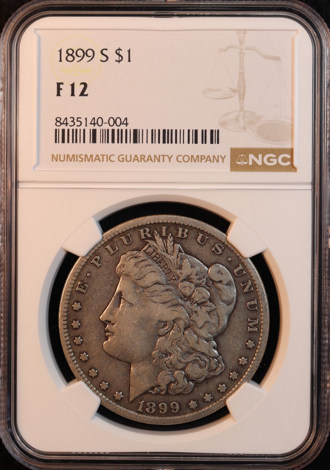 1899-S Morgan Silver Dollar - NGC F12 - Better Date Attractive Choice Original
