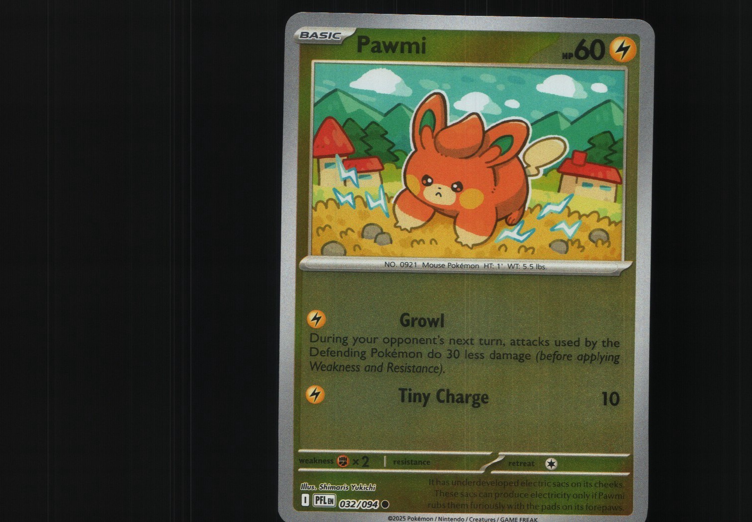 Pawmi 032/094 Common Phantasmal Flames Pokemon Reverse Holo Near Mint Pawmi 032/094 Common Phantasmal Flames Pokemon Reverse Holo Near Mint