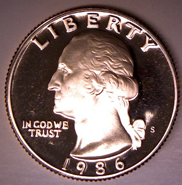 1986 S 25C Proof Washington Quarter **FREE SHIPPING**