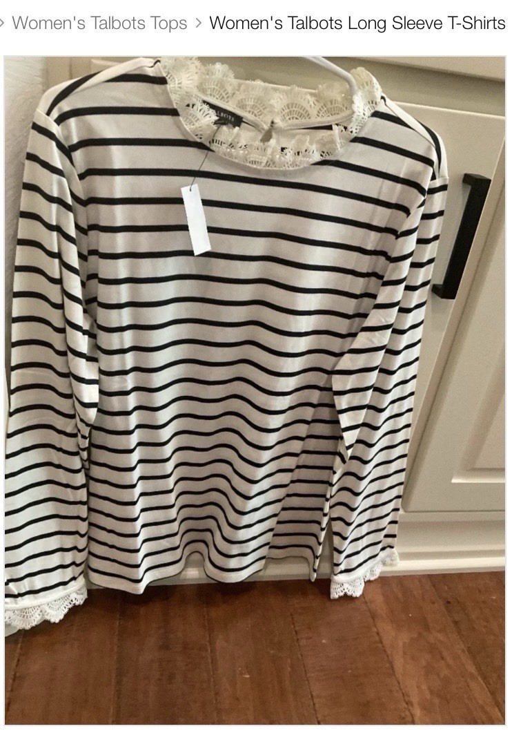 Talbots Women\'s Long Sleeve Striped