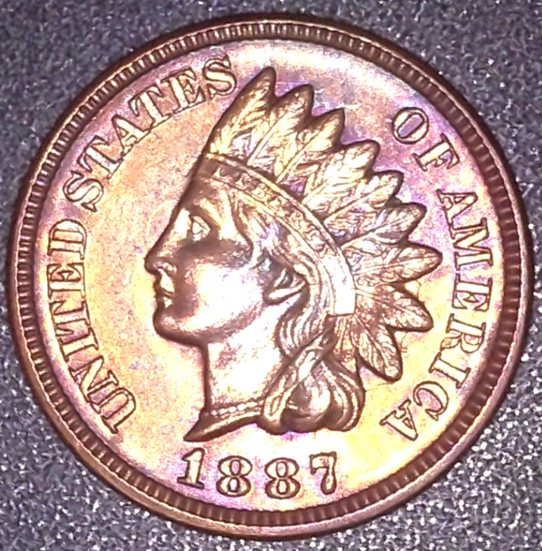 1887 INDIAN HEAD CENT , BRILLIANT UNCIRCULATED , SEE PHOTO\'S 1887 INDIAN HEAD CENT , BRILLIANT UNCIRCULATED , SEE PHOTO\'S