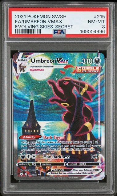2021 POKEMON EVOLVING SKIES #215 FA/UMBREON VMAX EVOLVING SKIES PSA 8 2021 POKEMON EVOLVING SKIES #215 FA/UMBREON VMAX EVOLVING SKIES PSA 8