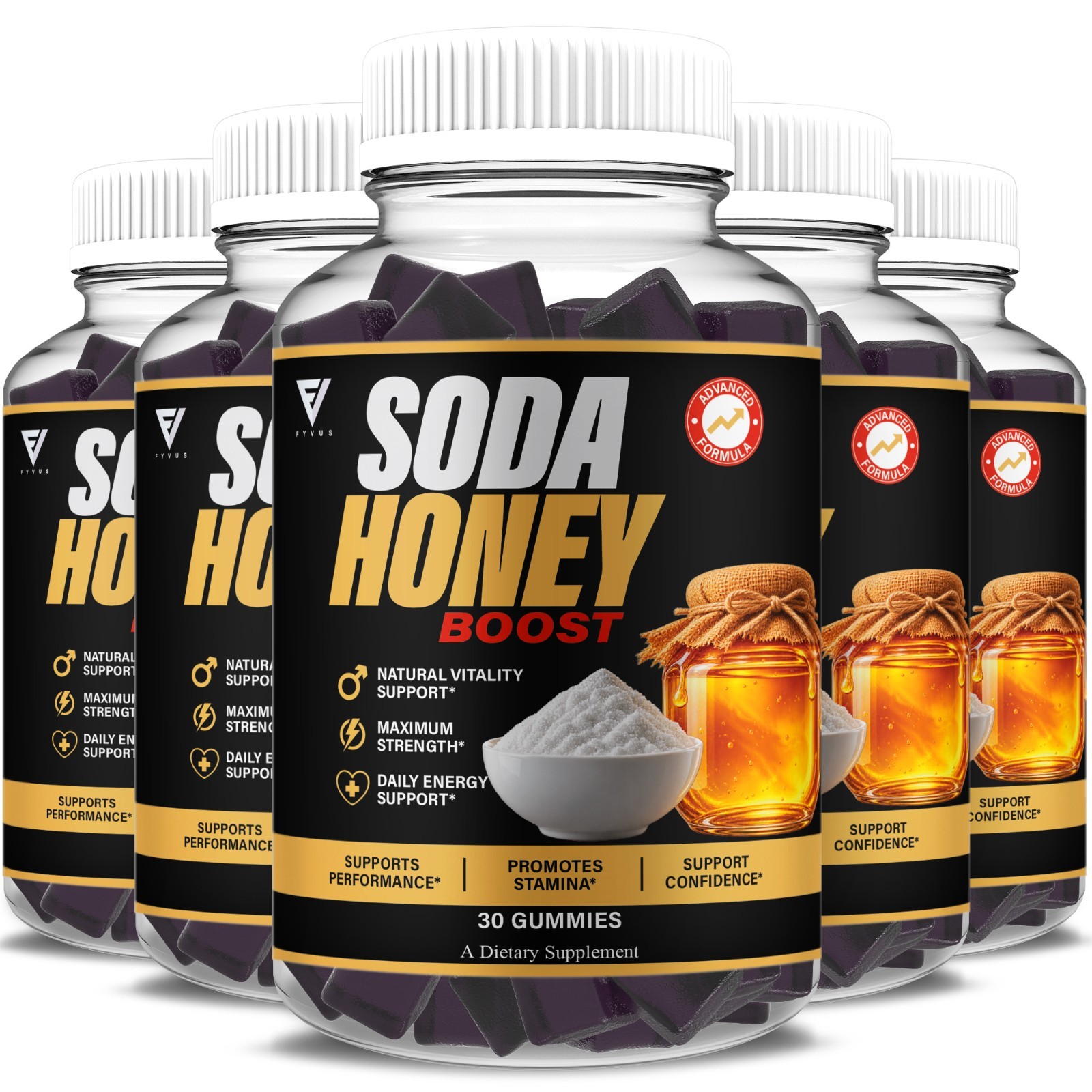 (5 Pack) Soda Honey Boost Male Health Support, SodaHoney Formula (150 Gummies) (5 Pack) Soda Honey Boost Male Health Support, SodaHoney Formula (150 Gummies)