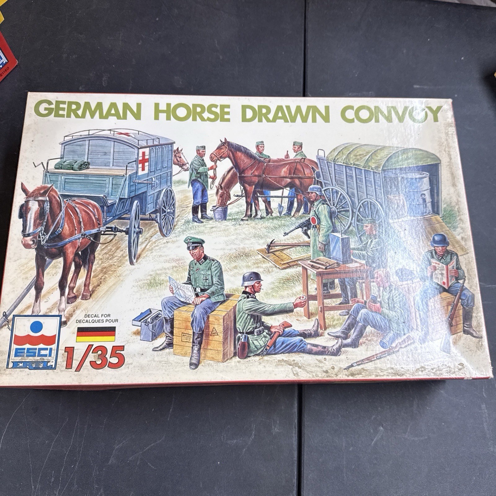 Complete WW II German Horse Drawn Convoy  Set by ESCI/ERTL in 1/35 scale