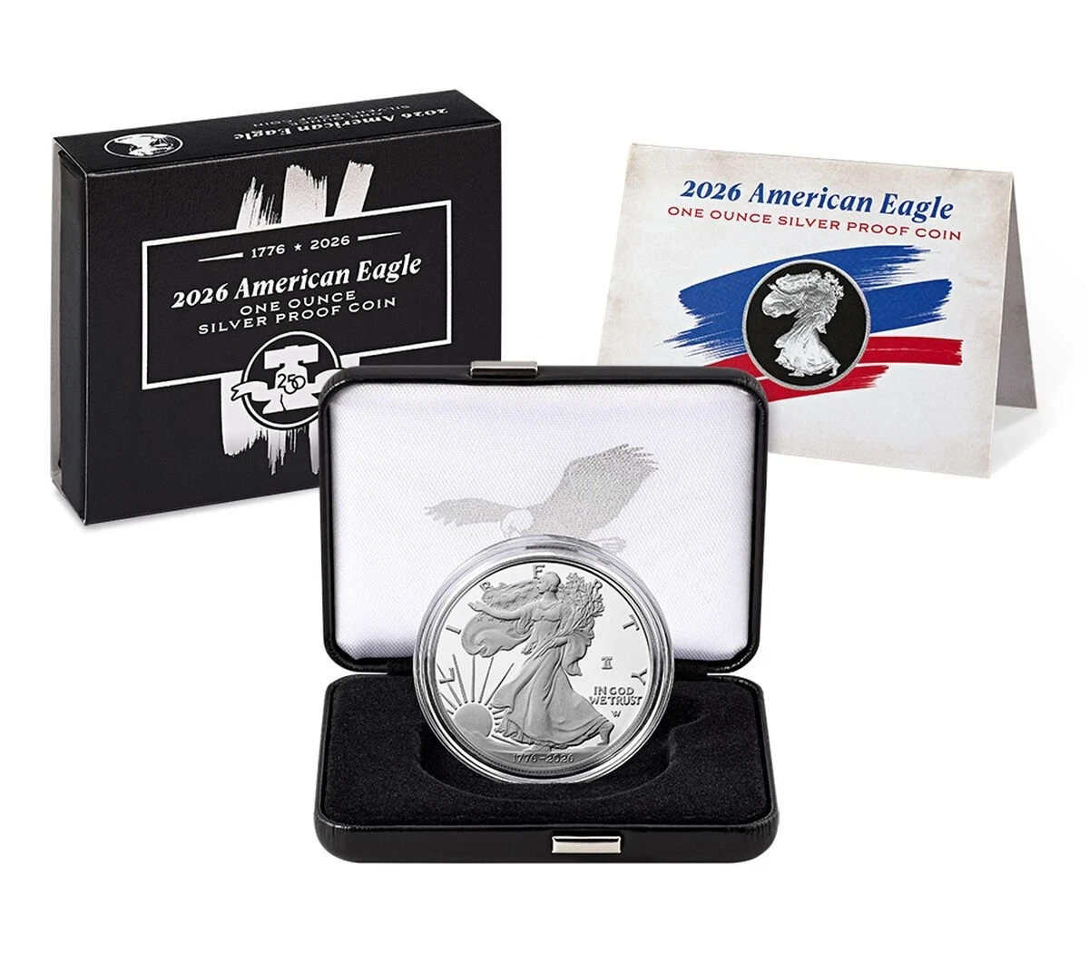 1776 - 2026 W Proof American Silver Eagle 1 oz OGP 250th Anniversary