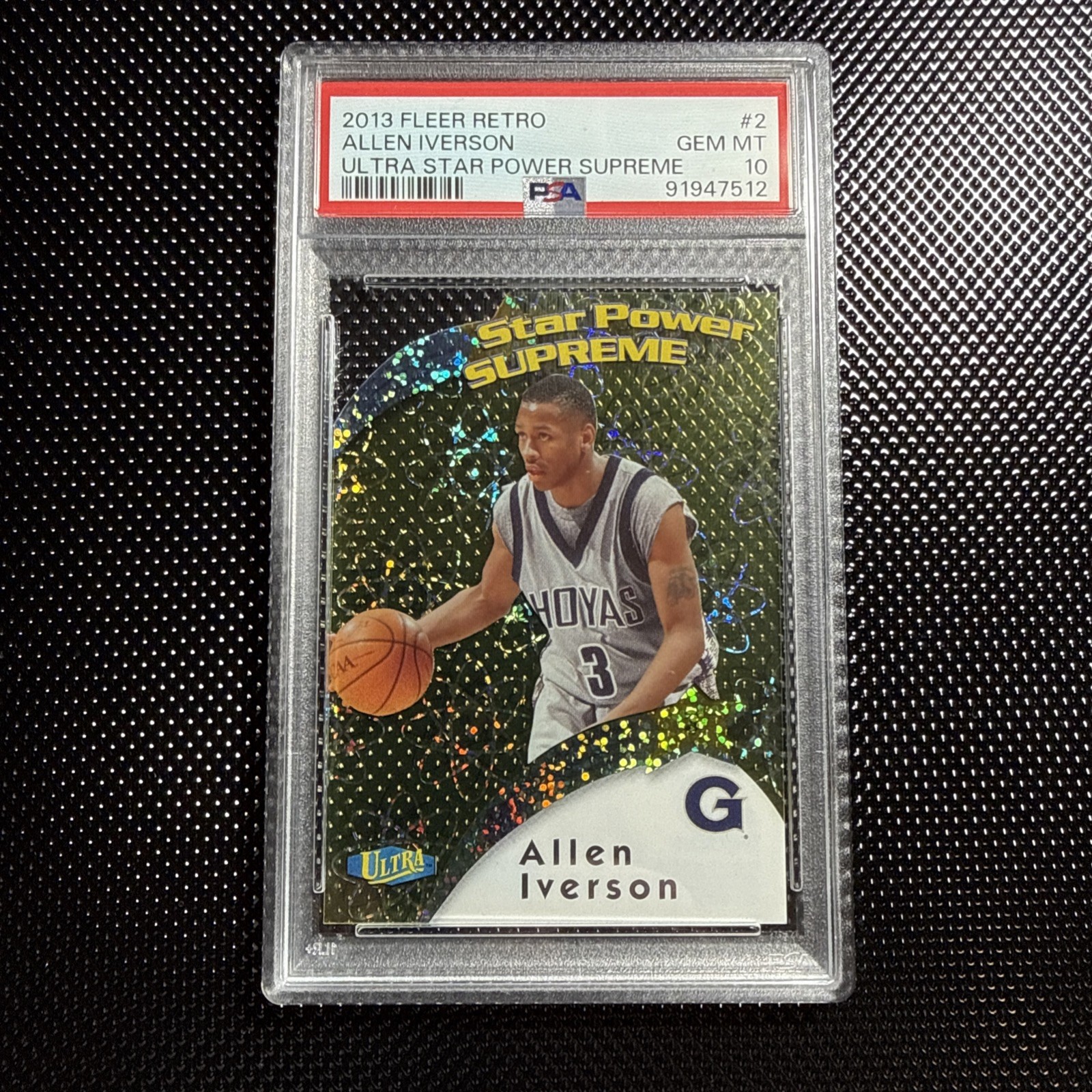 2013 Fleer Retro Allen Iverson Star Power Supreme #2 PSA 10 GEM MINT SSP GRAIL 2013 Fleer Retro Allen Iverson Star Power Supreme #2 PSA 10 GEM MINT SSP GRAIL