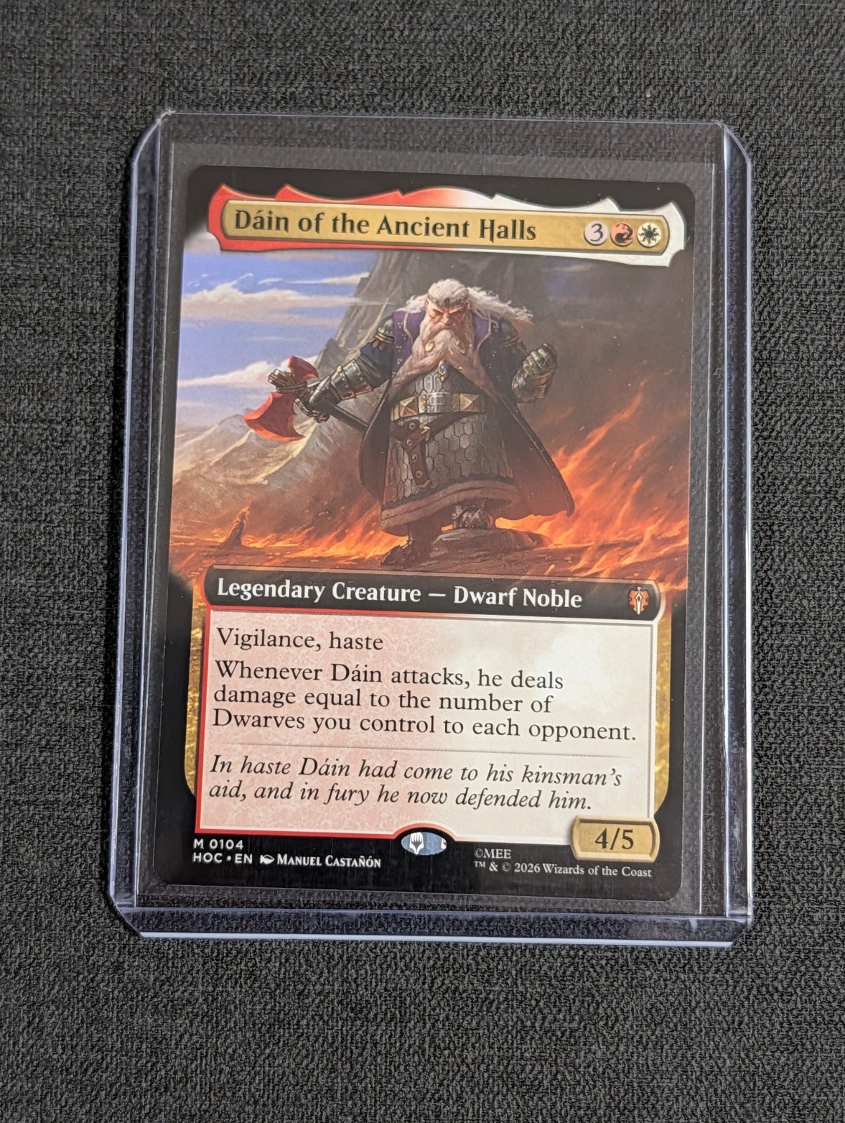 Dain of the Ancient Halls (Extended Art) 104 The Hobbit: Eternal-Legal NM Dain of the Ancient Halls (Extended Art) 104 The Hobbit: Eternal-Legal NM