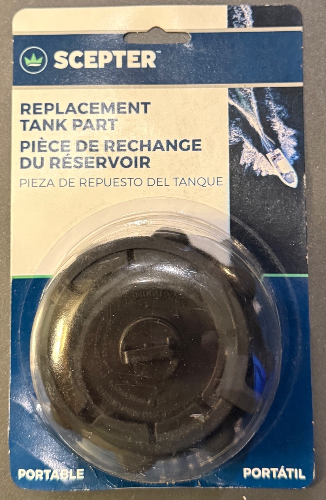 Scepter Marine EPA Replacement Fuel Tank Cap with Chain OEM 09315 Scepter Marine EPA Replacement Fuel Tank Cap with Chain OEM 09315