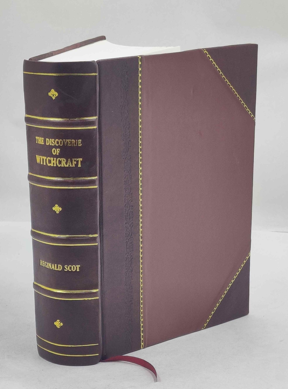 The discoverie of witchcraft 1886 by Reginald Scot , Brinsley  [Leather Crafted]