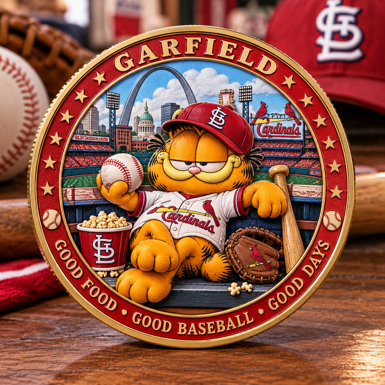 New Garfield St. Louis Cardinals Baseball Commemorative Coin GN114