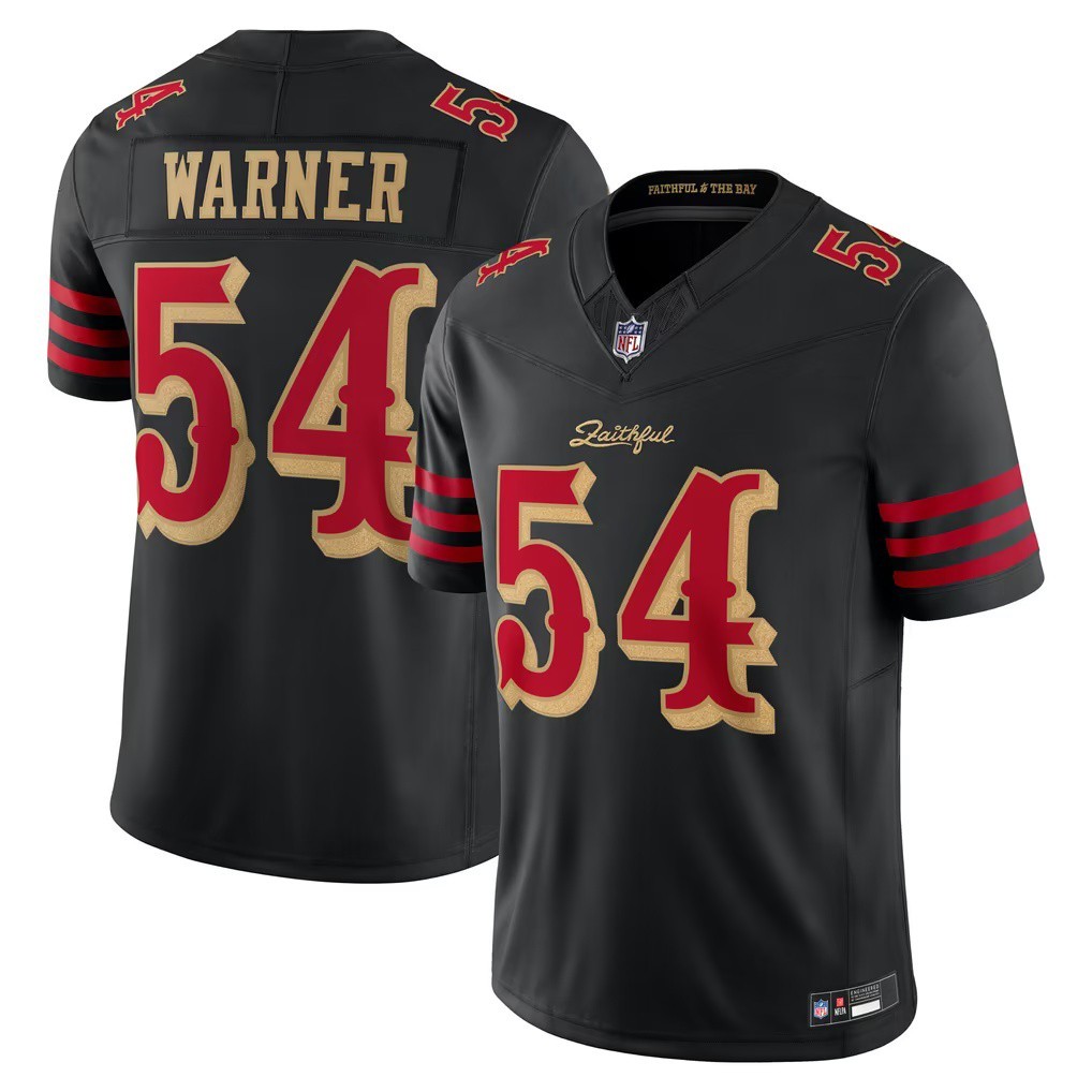 Men's 49ers #54 Fred Warner 2025 Rivalries Collection Limited Stitched Jersey